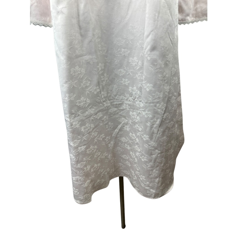 New Miss Elaine Floral Nightgown Country Cottage Lace Long Maxi Pj's Pink Small - Picture 6 of 16